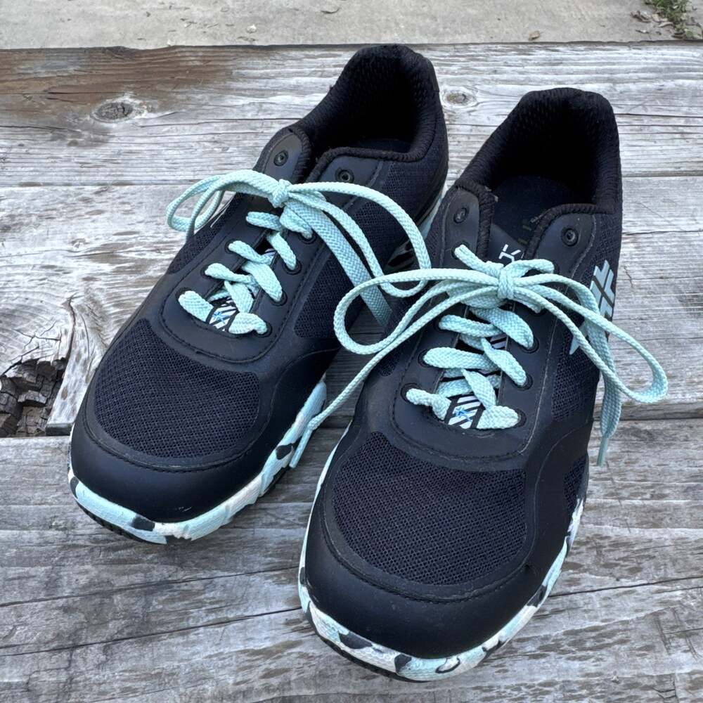 Kuru Carrera Women's Size 8.5 Black White Blue Athletic Running Shoes Sneakers